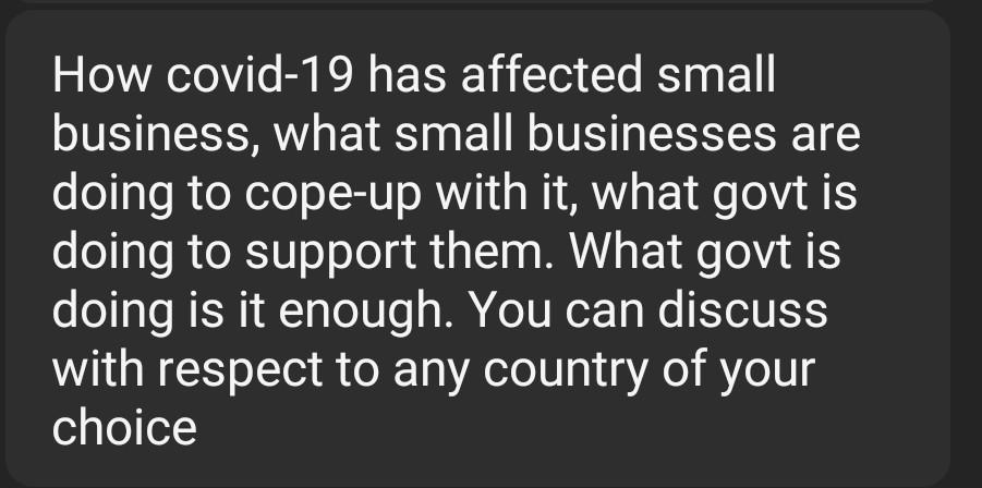 atleast 2 pages answer How covid-19 has affected