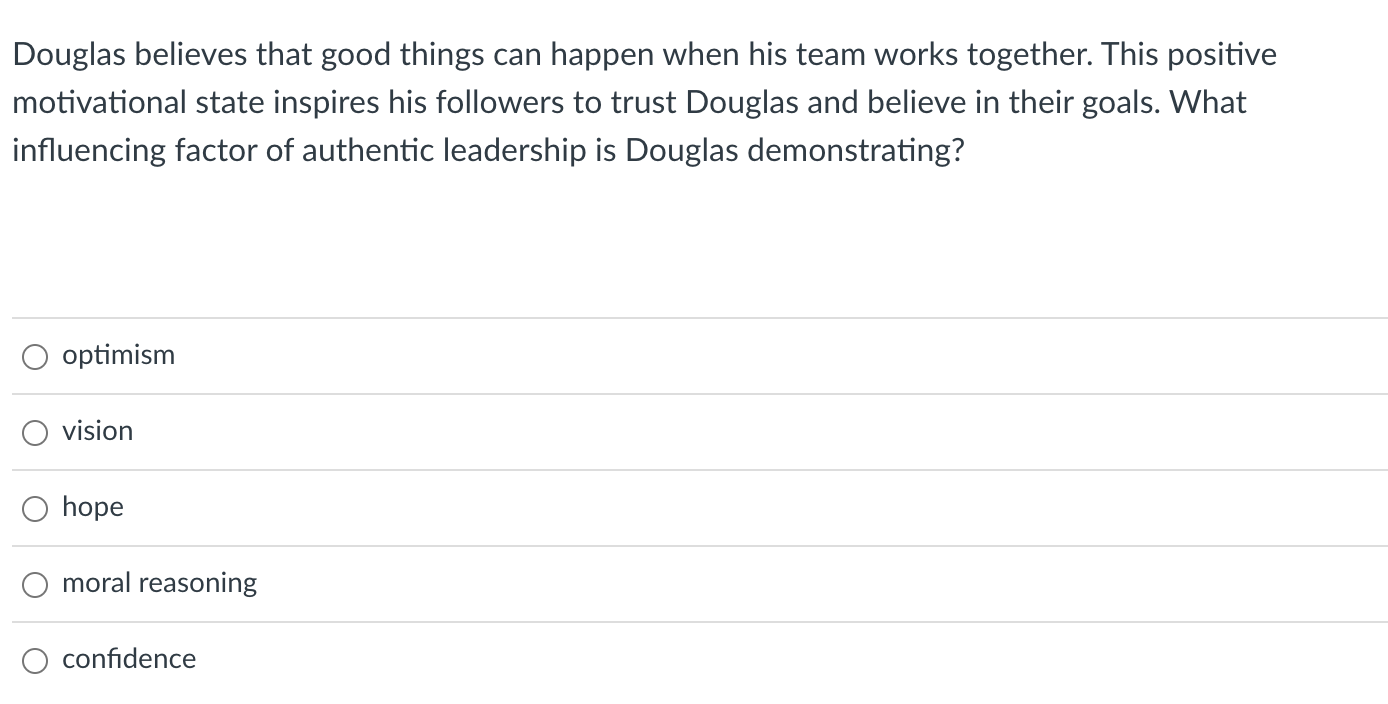 John has four followers. Each follower has a very