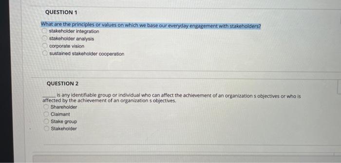 What are the principles or values on which we