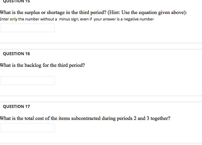 PROBLEM #1: A production manager needs to develop
