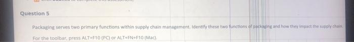 5, answer asap Pachoging serves two primary