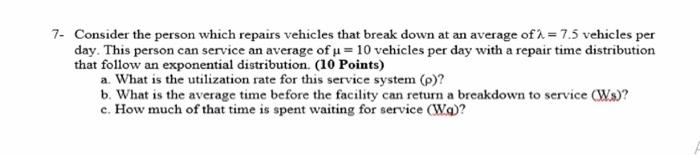 7. Consider the person which repairs vehicles