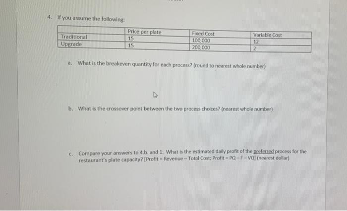 For question c the answer to 1 is 20,000plates 4.