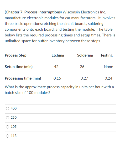 (Chapter 7: Process Interruptions) Wisconsin