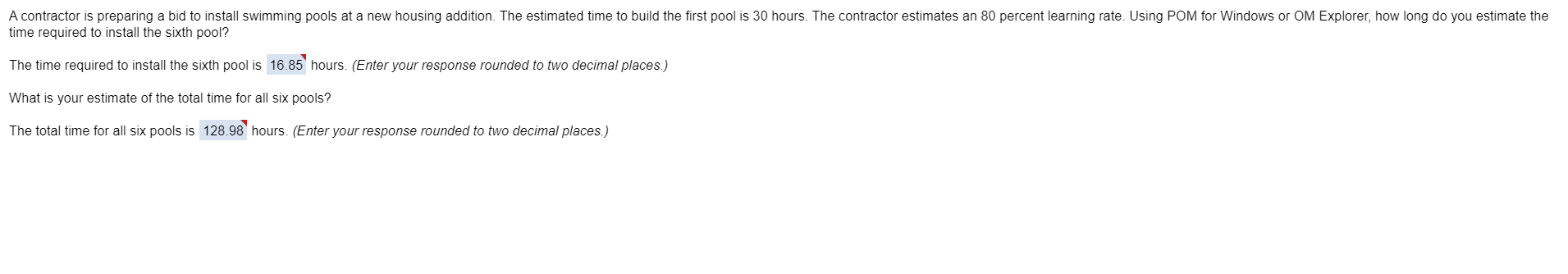 Please show full work these are the correct