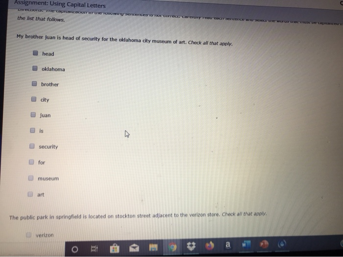 Assignment: Using Capital Letters D ECCIONIS. TIC