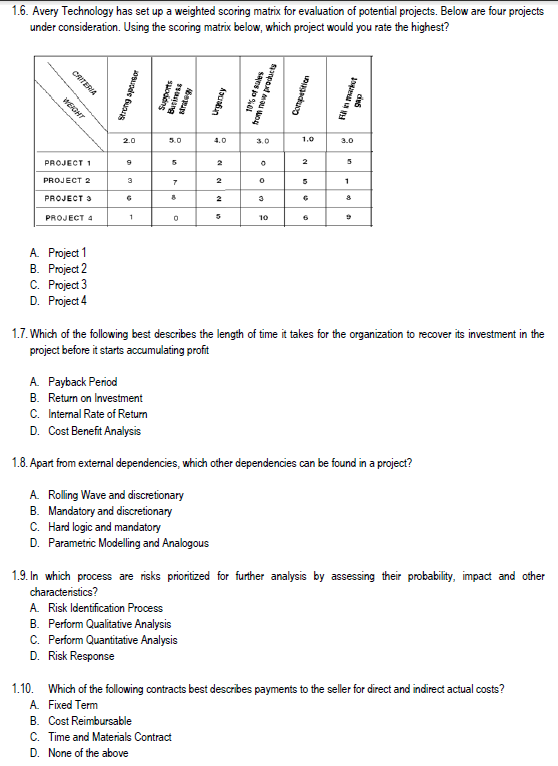 1.6. Avery Technology has set up a weighted