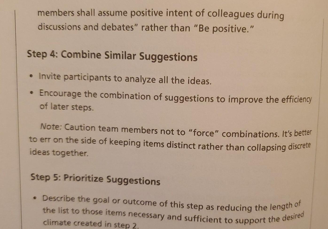 Develop your own Team Agreement as shared in an