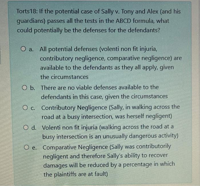 Torts6: In terms of the test for Legal Causation