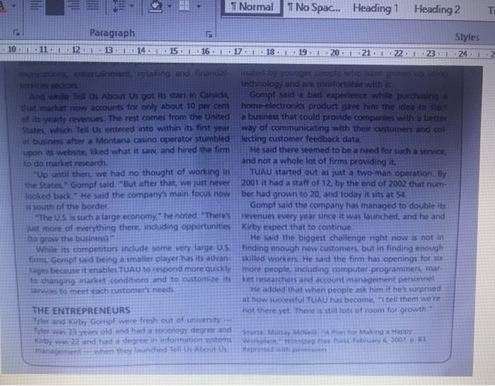 01) Which one of the approaches of new business