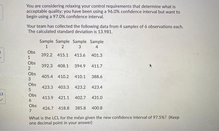 You are considering relaxing your control