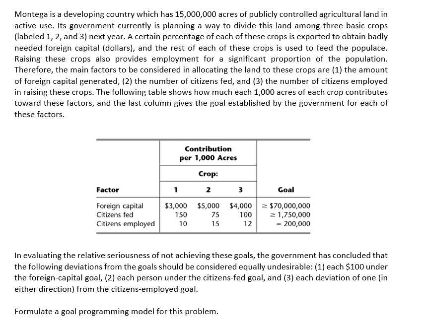 GOAL PROGRAMMING SOLUTION USING EXCEL SOLVER