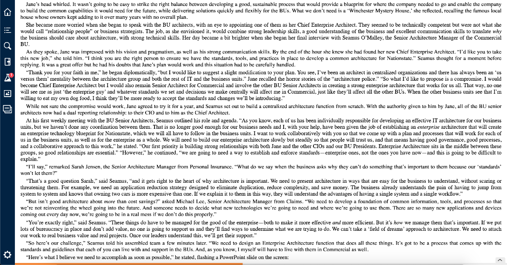 After reading case study, Please answer