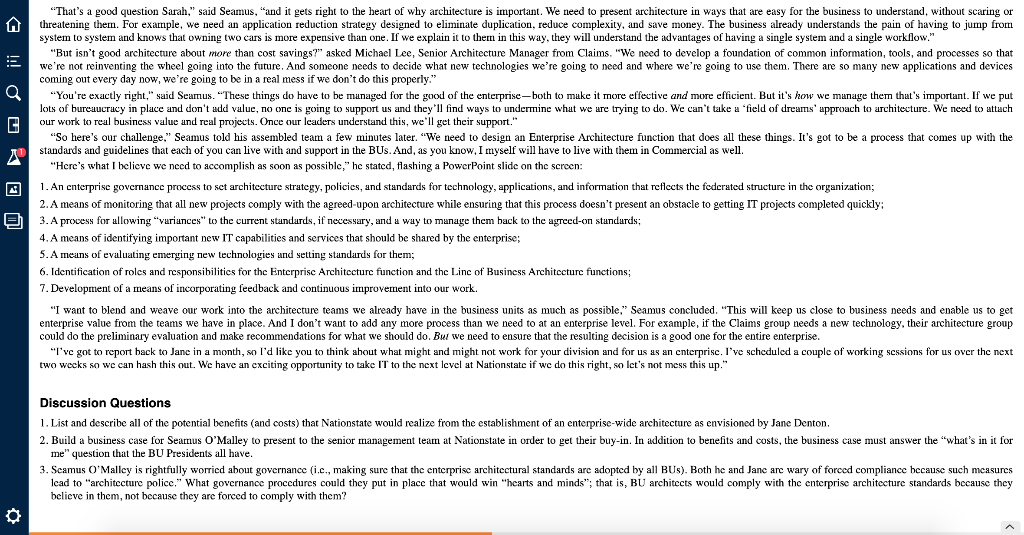 After reading case study, Please answer