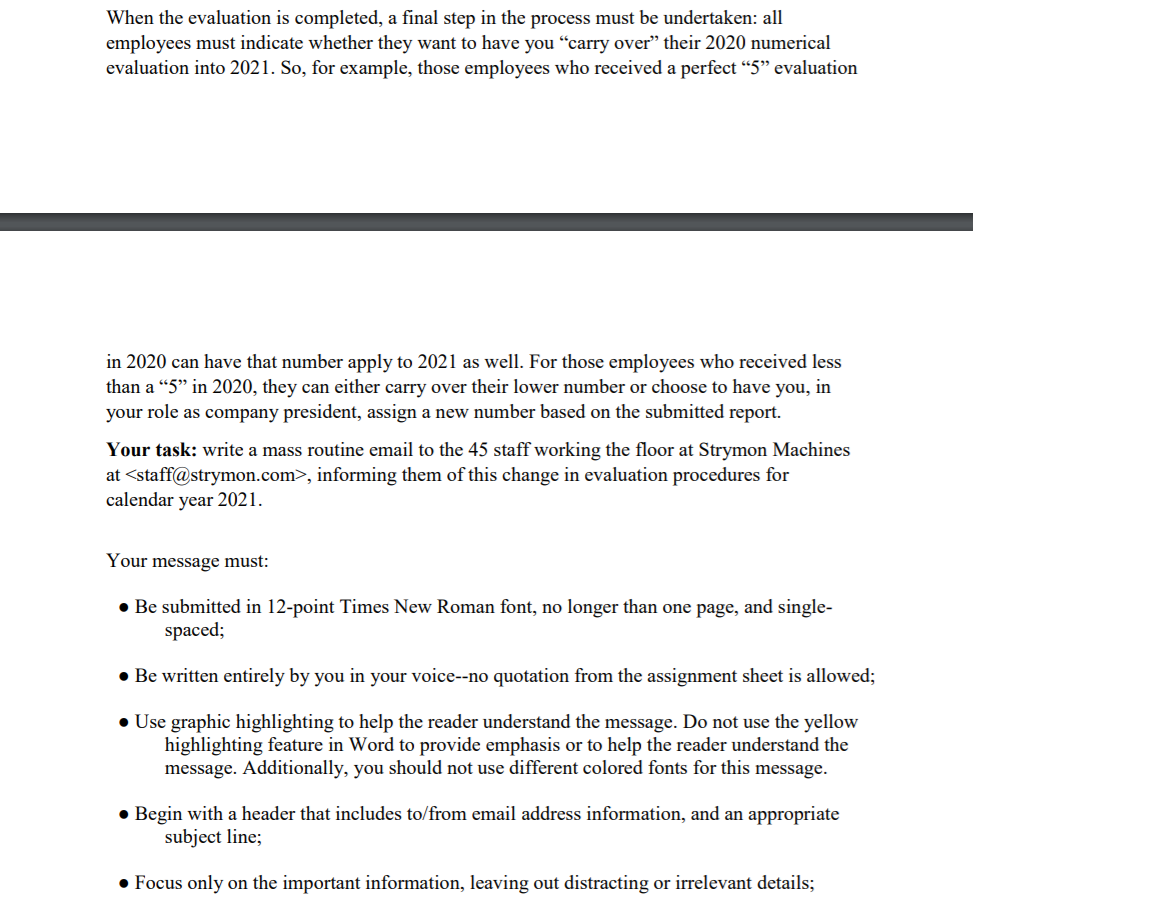 Write an email in response to this scenario.