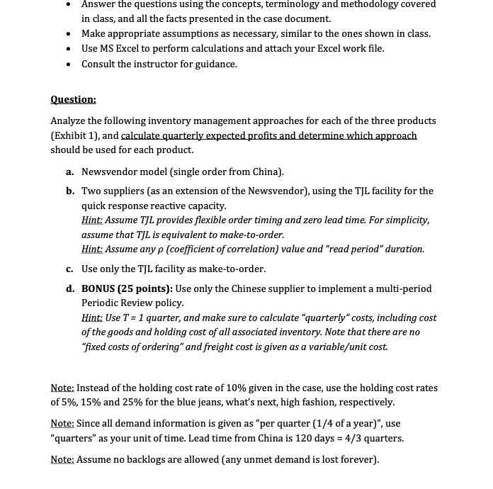 It is a case assignment. This case is SCM at