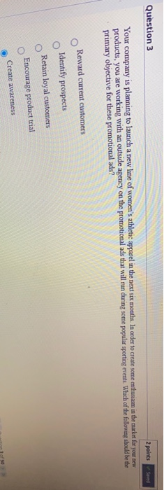 Question 9 2 points Michael is planning a