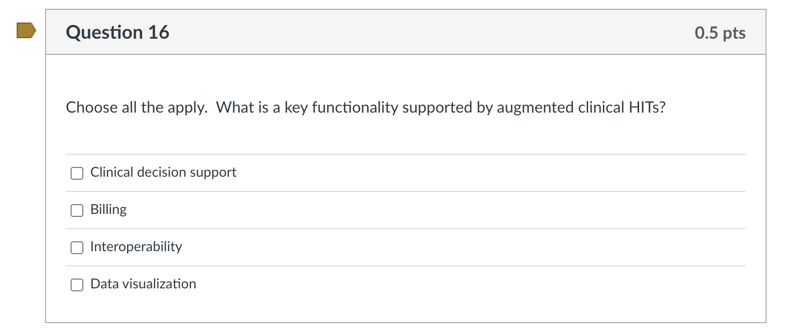 Choose all the apply. What is a key functionality