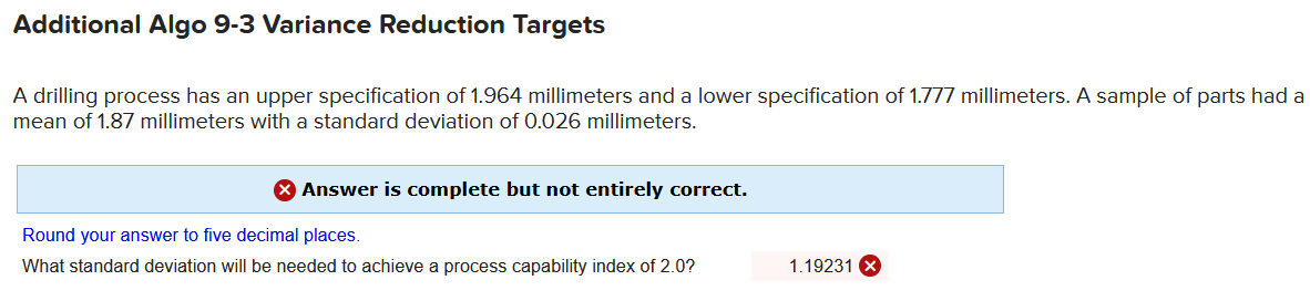 Additional Algo 9-3 Variance Reduction Targets A