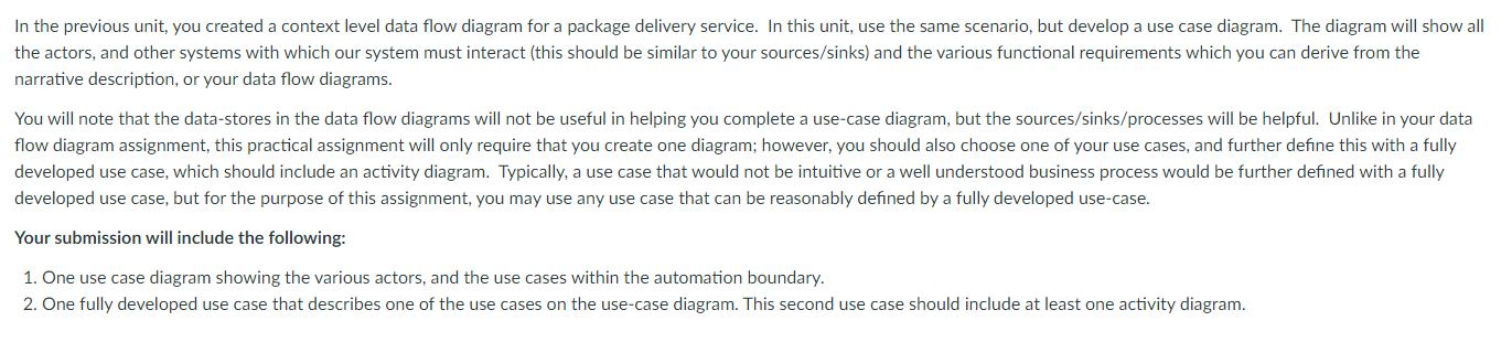 In the previous unit, you created a context level