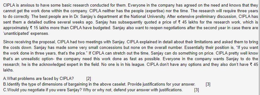 CIPLA is anxious to have some basic research