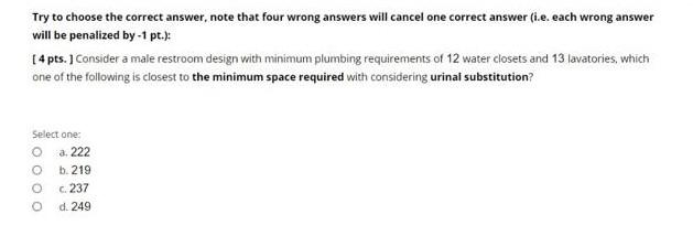 Try to choose the correct answer, note that four