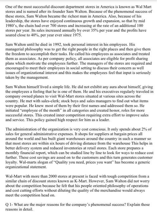 One of the most successful discount department