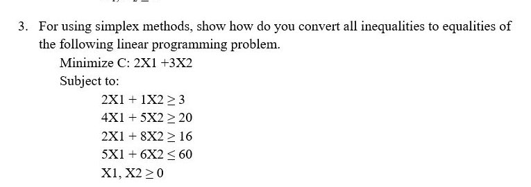 Managerical decision 3. For using simplex