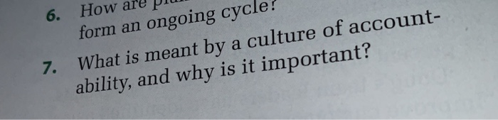 6. How are plum form an ongoing cycle! 7. What is
