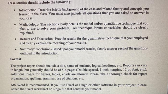 Chapter 'Review Case Problem Planning an