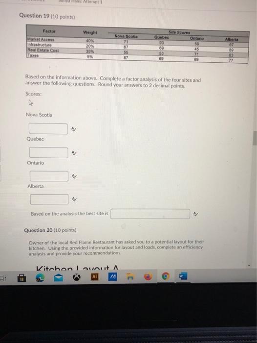 please help me asap Hans Attempt Question 19 (10