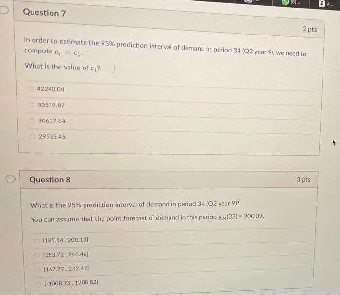 (a) Using Excel Solver for finding a (alpha), y