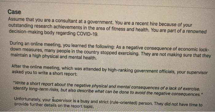 please write a professional short report for the