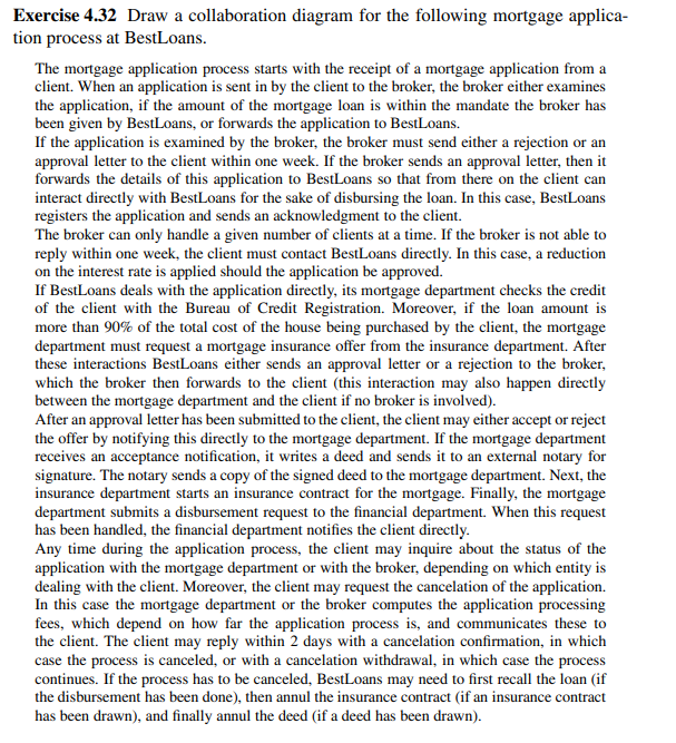 Draw a collaboration diagram for the following