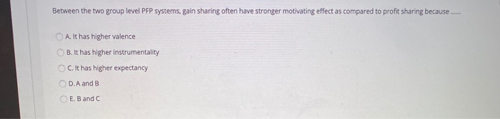 Between the two group level PFP systems, gain