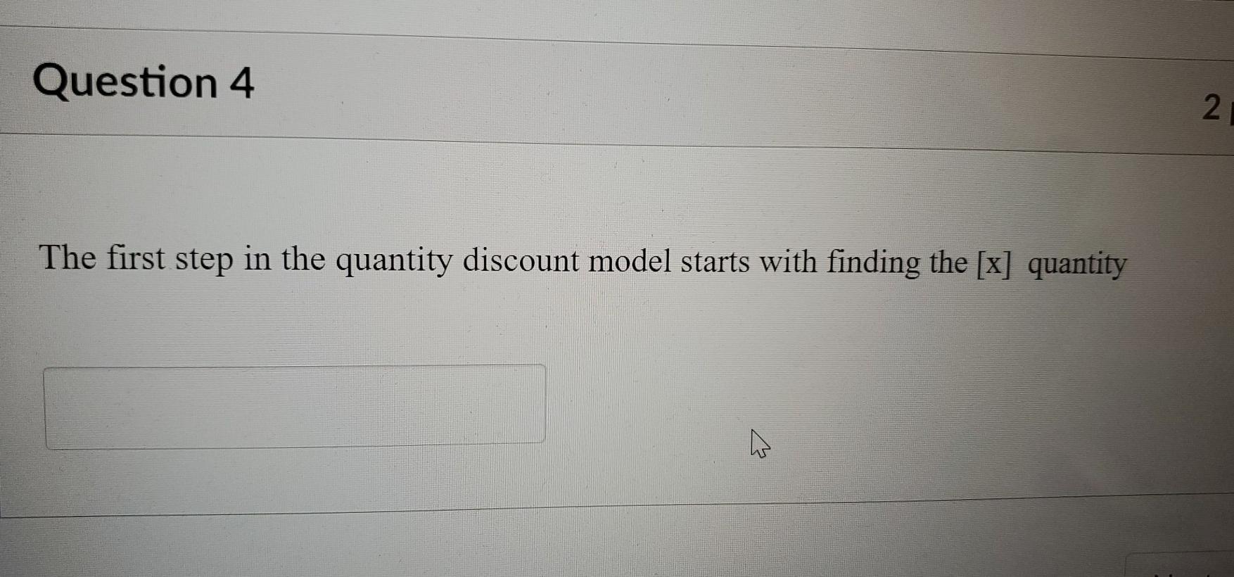 what is x . one word Question 4 2 The first step