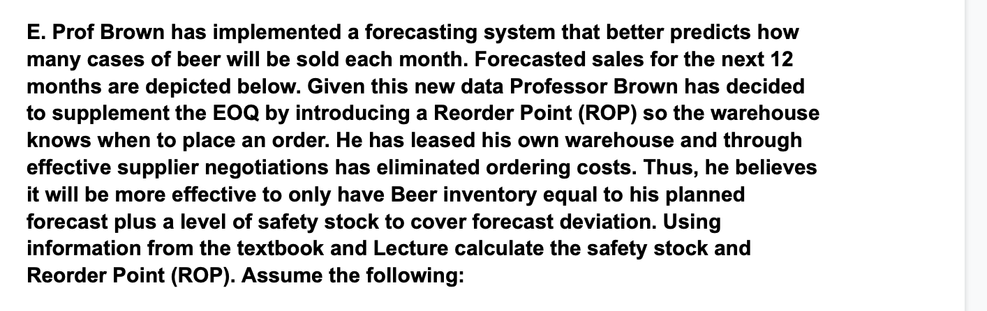 Professor Brown's Beer Distributor - Case Study: