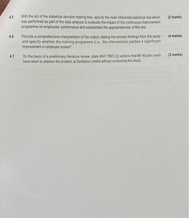 Question 4 Read the following case extract and