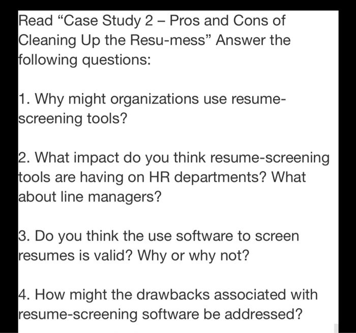 Read Case Study 2 - Pros and Cons of Cleaning Up