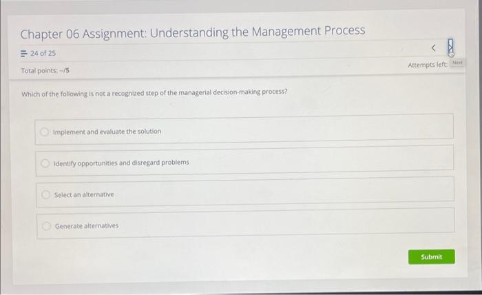 Business Managment Chapter 06 Assignment: