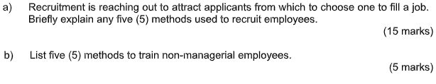 a) Recruitment is reaching out to attract