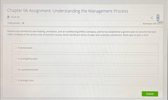 Business Managment Chapter 06 Assignment: