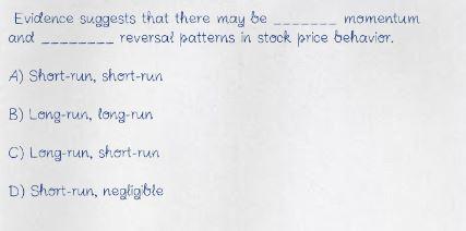 Evidence suggests that there may be momentum and