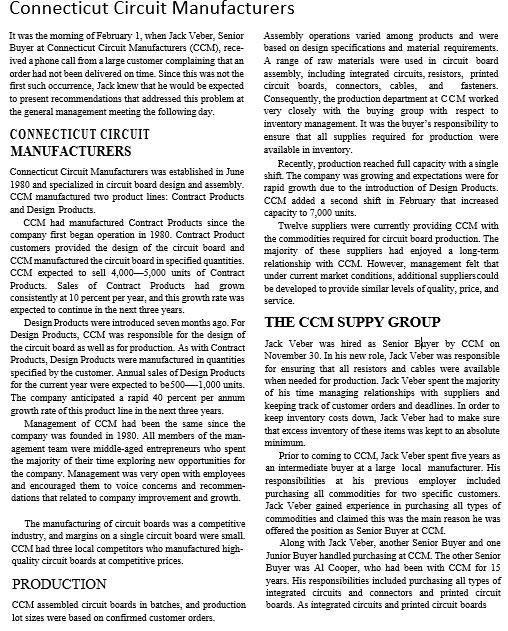 Connecticut Circuit Manufacturers It was the