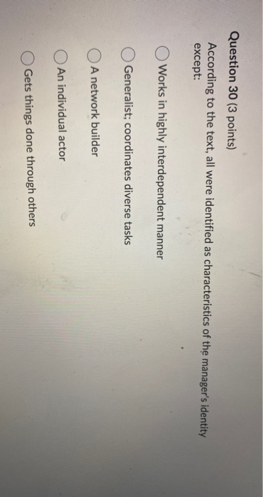 Question 29 (3 points) McGregor formulated Theory