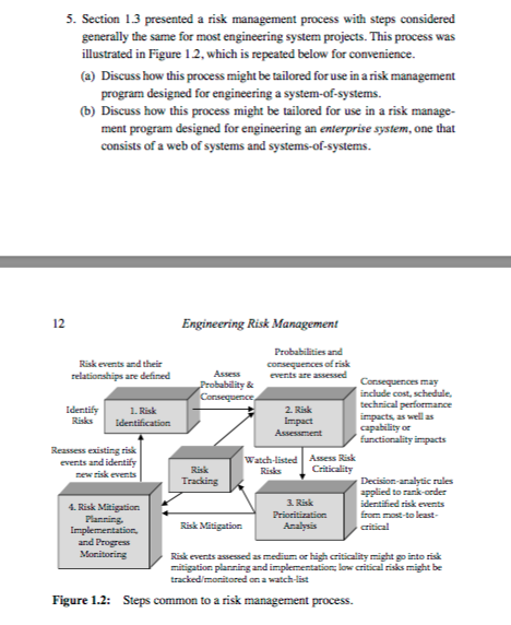 risk management course 5. Section 1.3 presented a