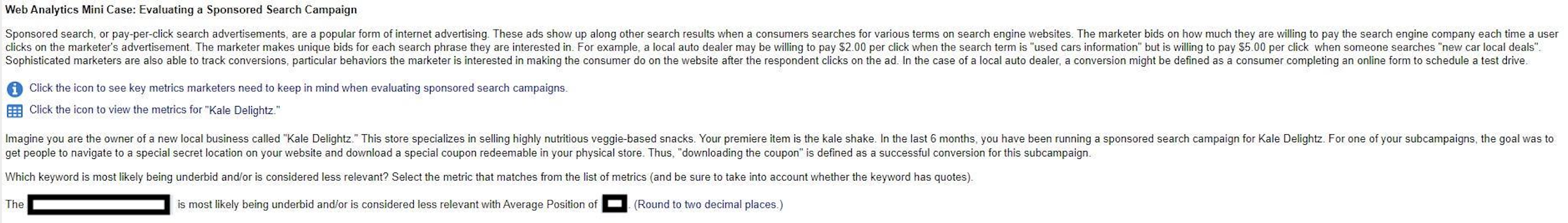 Web Analytics Mini Case: Evaluating a Sponsored