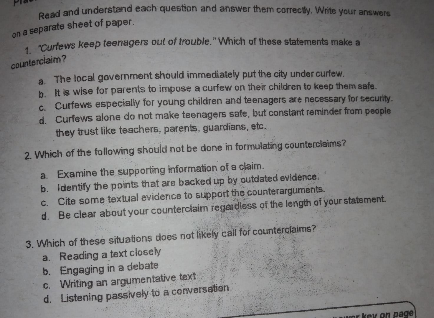 PLEASE ANSWER ALL COMPLETELY AND CORRECTLY. THESE