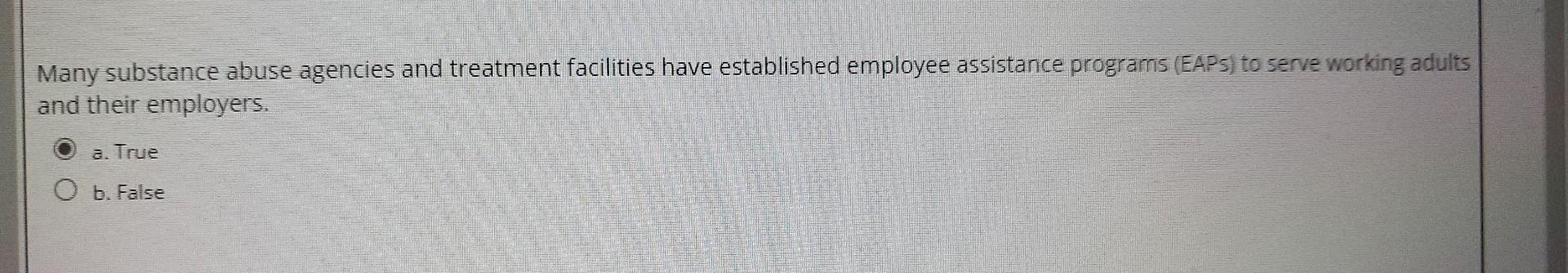 Many substance abuse agencies and treatment