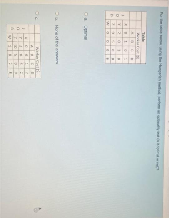 12, pt1 13) 14) 16) 17) 15) For the table below,